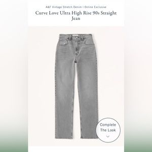 Abercrombie Grey Curve Love Jean